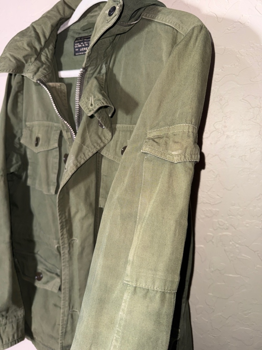 J. Crew army green vintage utility pocket jacket men’s size small - Picture 4 of 7